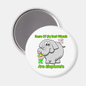 Elephant Best Friends Magnet (Vorderseite/Rückseite)