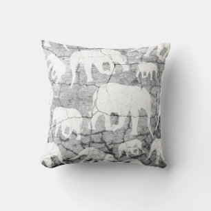 Elephant-Betonmuster Kissen