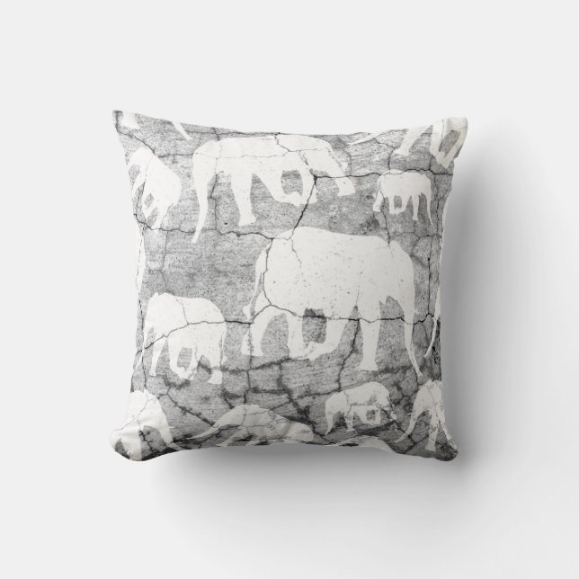 Elephant-Betonmuster Kissen (Vorderseite)