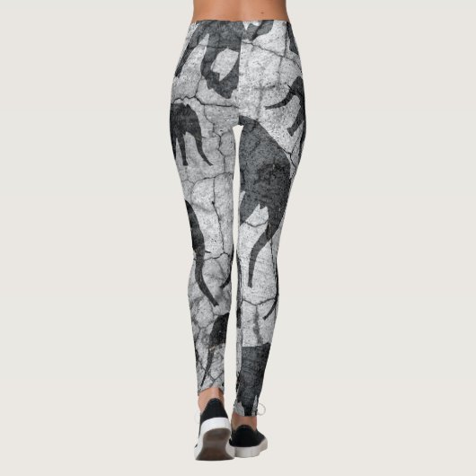 Elephant-Betonmuster Leggings (Rückseite)