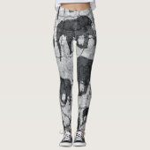 Elephant-Betonmuster Leggings (Vorderseite)