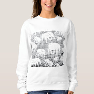 Elephant-Betonmuster Sweatshirt
