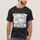 Elephant-Betonmuster T-Shirt (Vorderseite)