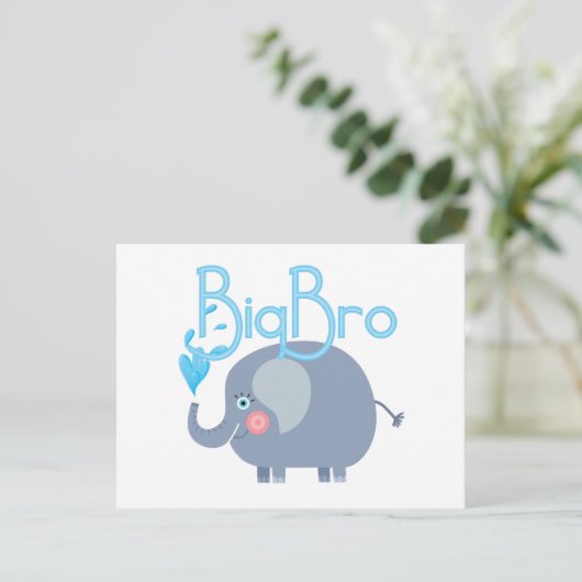 Elephant Big Bro Postkarte (Stehend Vorderseite)