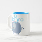 Elephant Big Bro Zweifarbige Tasse (Vorderseite Links)