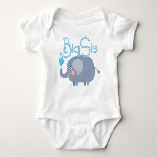 Elephant Big Sis Baby Strampler (Vorderseite)