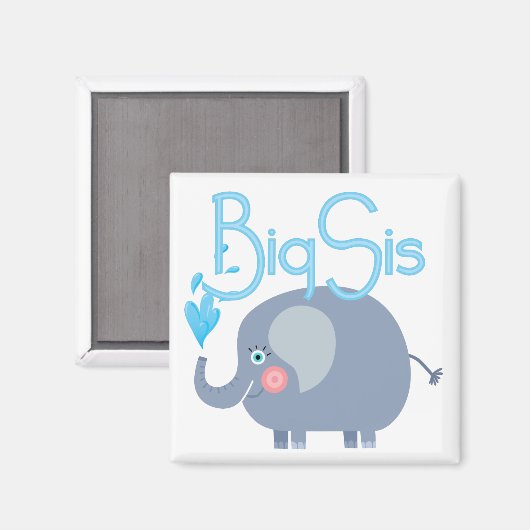 Elephant Big Sis Magnet (Vorderseite/Rückseite)