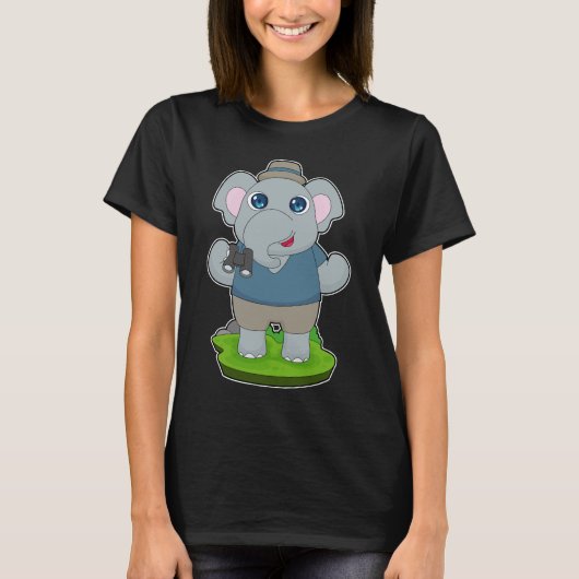 Elephant Binoculars T-Shirt (Vorderseite)