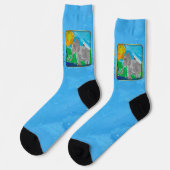 Elephant & Bird Crew Socks Socken (Linkes Detail)