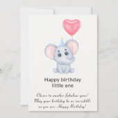 Elephant Birthday Card für Kinder Feiertagskarte (Vorderseite)