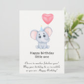 Elephant Birthday Card für Kinder Feiertagskarte (Stehend Vorderseite)