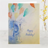 Elephant Birthday Card Karte (Gelbe Blume)