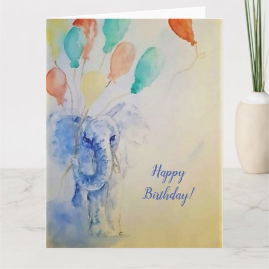 Elephant Birthday Card Karte (Vorderseite)