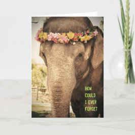 Elephant Birthday Card Karte