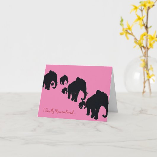 Elephant Birthday Card Karte (Gelbe Blume)