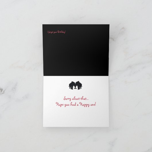 Elephant Birthday Card Karte (Innenseite)