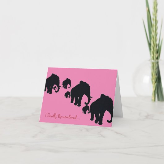 Elephant Birthday Card Karte (Vorderseite)