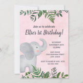 Elephant Birthday Einladung (Vorderseite)