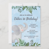 Elephant Birthday Einladung (Vorderseite)