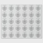 Elephant Birthday Geschenkpapier (Flach)