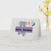 Elephant Birthday Grueting Karte (Gelbe Blume)