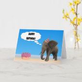Elephant Birthday Karte (Gelbe Blume)