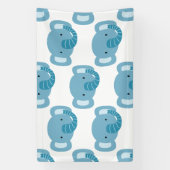 Elephant Birthday Kids Art Banner (Vertikal)