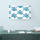 Elephant Birthday Kids Art Banner (Messe)