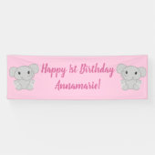 Elephant Birthday Party Banner (Horizontal)