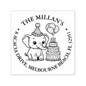 Elephant Birthday Theme Permastempel (Design)
