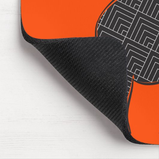 Elephant Black und Lava Red Mousepad (Ecke)