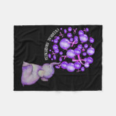 Elephant bläst Lila Löwen Überdosierung Awarene Fleecedecke (Vorderseite (Horizontal))