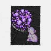 Elephant bläst Lila Löwen Überdosierung Awarene Fleecedecke (Vorderseite)