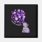 Elephant bläst Lila Löwen Überdosierung Awarene Magnet (Vorne)