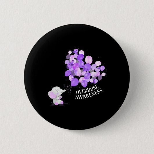 Elephant bläst Lloons Überdosis-Bewusstsein Button (Vorderseite)