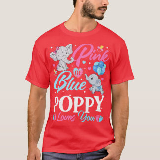 Elephant Blau Pink Poppy Lieben Sie Schwangerschaf T-Shirt