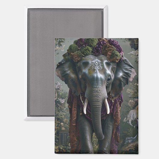 Elephant Blossom Magnet (Vorderseite/Rückseite)