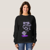 Elephant Blowing Up Purple Balloons Overdose Aware Sweatshirt (Vorne ganz)