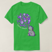 Elephant Blowing Up Purple Balloons Overdose Aware T-Shirt (Design vorne)