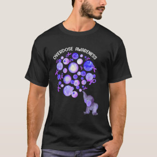 Elephant blowup Lila Balloons Überdosierung Aware T-Shirt