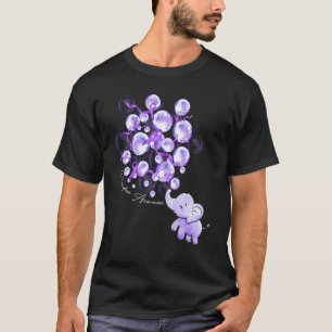 Elephant blowup Lila Balloons Überdosierung Aware T-Shirt