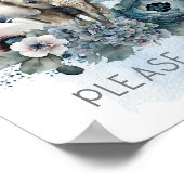 Elephant Blue Baby Dusche Babys sind süße Leckerei Poster (Ecke)