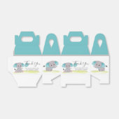 Elephant Blue Balloon Favor Box Geschenkschachtel (Ungefaltet)