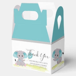 Elephant Blue Balloon Favor Box Geschenkschachtel