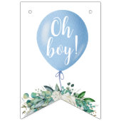 Elephant Blue Balloon Its A Boy Bunting Flags Wimpelkette (Zweite Fahne)