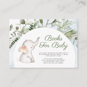 Elephant Blue Boy Green Books for Baby Begleitkarte