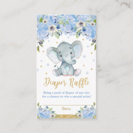 Elephant Blue Floral Baby Duwer Windelwanne Begleitkarte