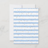 Elephant Blue Flowers Moon Baby Dusche Dankeskarte (Rückseite)