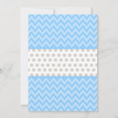 Elephant Blue Gray Baby Shower Einladungen (Rückseite)