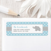 Elephant Blue Gray Polka Dot Boy Baby Dusche (Insitu)